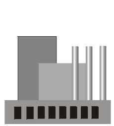 Factory with Smoke Stacks Image